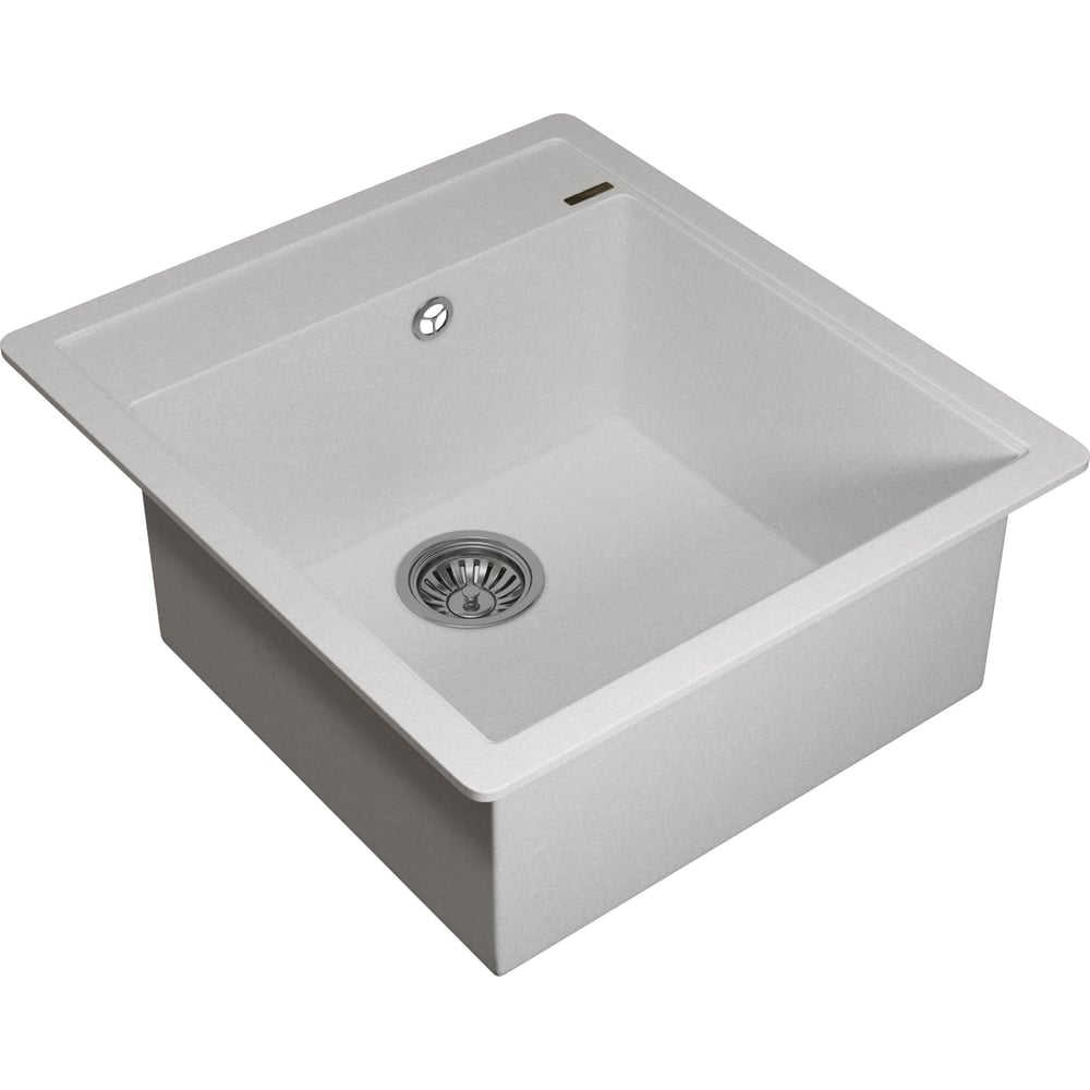 Изображение товара Кухонная кварцевая мойка Uperwood Quartz UPD-07_01, белая, прямоугольная, установка врезная