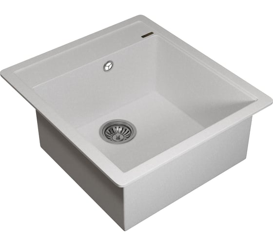 Изображение товара Кухонная кварцевая мойка Uperwood Quartz UPD-07_01, прямоугольная, белая 3910202124