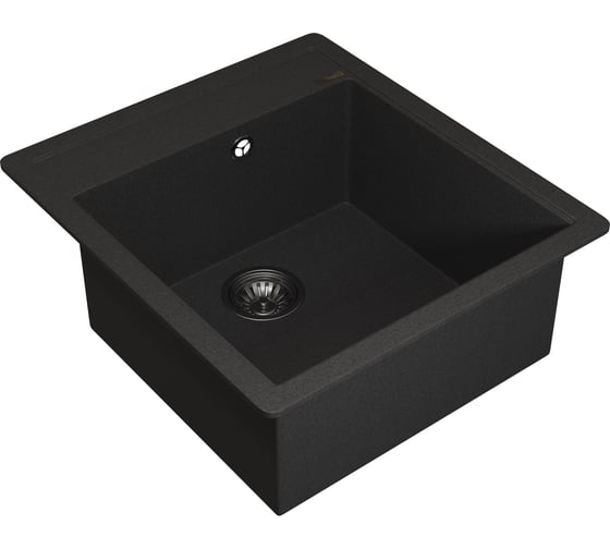 Изображение товара Кухонная кварцевая мойка Uperwood Quartz UPD-07_04, прямоугольная, черная 3910202127
