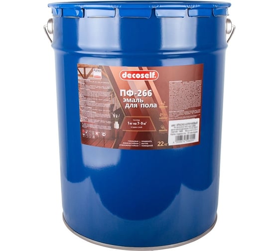 Изображение товара Эмаль для пола Pufas ПФ-266 золотисто-коричневая Decoself 22кг тов-206743