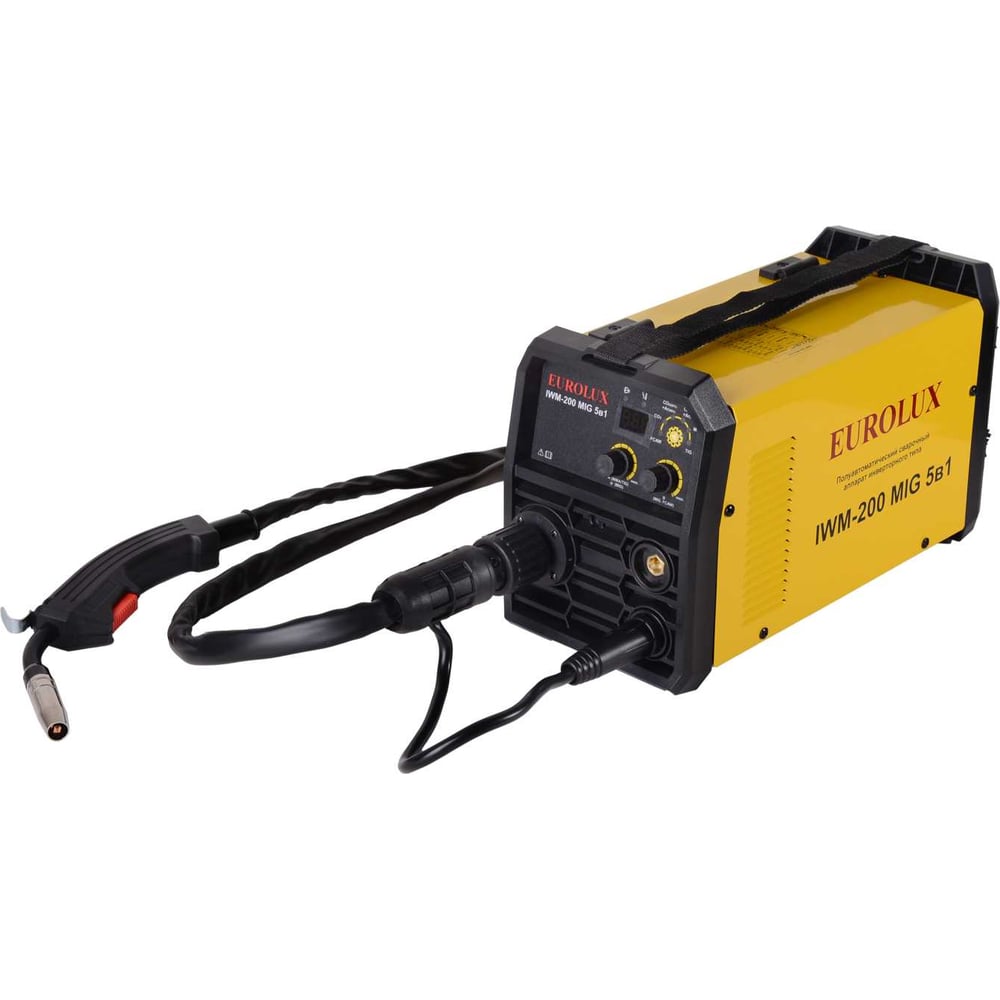 Изображение товара Сварочный полуавтомат Eurolux IWM-200 MIG 5в1 65/180 с дисплеем