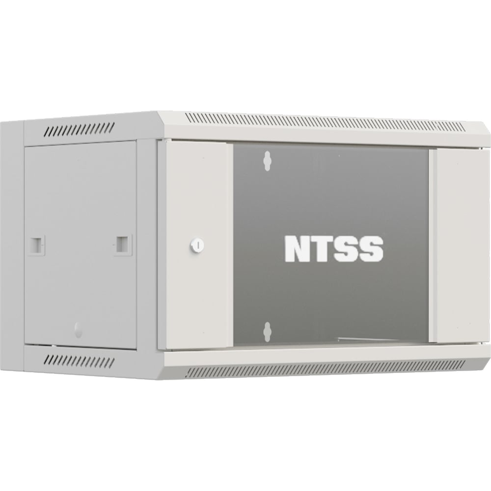 Изображение товара Шкаф настенный телекоммуникационный NTSS W 9U 600x450x500мм, 2 профиля 19, дверь стеклянная, боковые стенки съемные, задняя стенка, разобранный, серый RAL 7035 NTSS-W9U6045GS Изображение товара Шкаф настенный телекоммуникационный NTSS W 9U 600x450x500мм, 2 профиля 19, дверь стеклянная, боковые стенки съемные, задняя стенка, разобранный, серый RAL 7035 NTSS-W9U6045GS