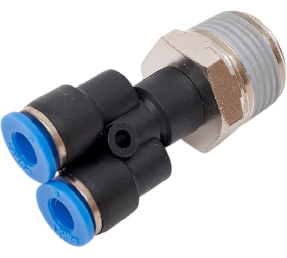 Изображение товара Тройник цанговый прямой с наружной резьбой (1/2M; 6 мм) SHPI PWT 06-R04