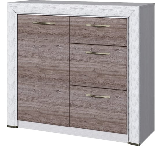 Изображение товара Тумба Anrex 1D3S, OLIVIA, цвет вудлайн крем/дуб анкона 645265