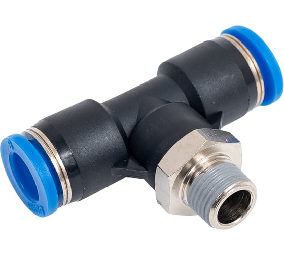 Изображение товара Тройник цанговый T-образный с наружной резьбой (8 мм; 1/8M) SHPI PT 08-R01