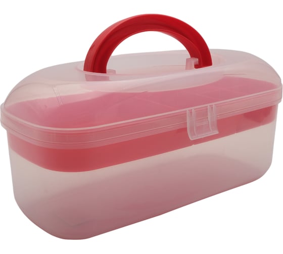 Изображение товара Контейнер - органайзер для хранения мелочей, рукоделия Hobby&pro с секциями, 27,8х12,1х13,1 см 614276