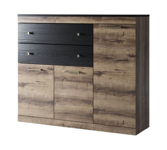 Изображение товара Тумба Anrex 3D2S, Джаггер, цвет Дуб монастырский / Черный 667524