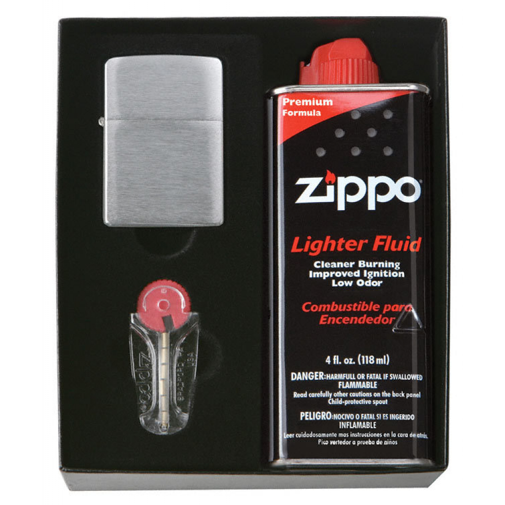 Подарочный набор для широкой зажигалки zippo, черный, 118х43х145 мм, 50r