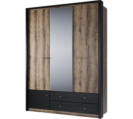 Изображение товара Шкаф Anrex 3DG2S Z, JAGGER, цвет Дуб монастырский/Черный 662364