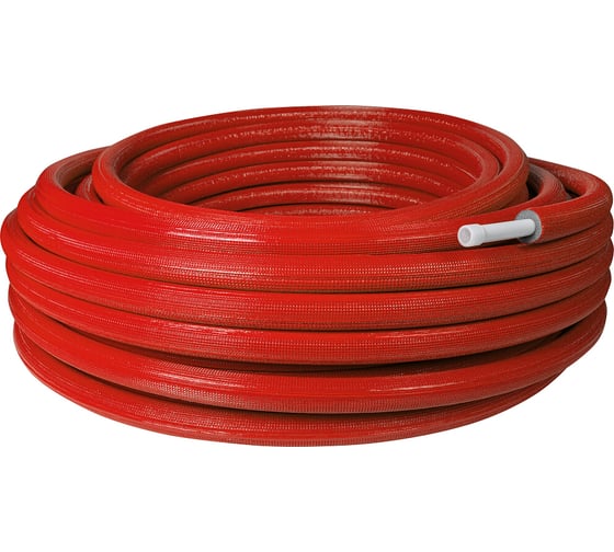 Изображение товара Труба металлопластиковая в теплоизоляции STOUT 16x2,0 (бухта 100 м) (красная) SPI-0001-101620 RG00934TQQT512