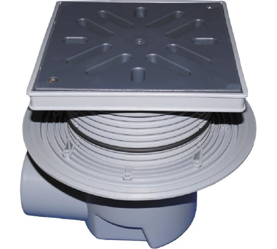 Изображение товара Дворовый трап HL (горизонтальный выпуск) с решеткой из ПП (до 1,5т) HL 615L