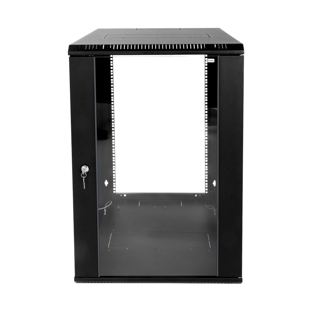 Изображение товара Шкаф настенный ЦМО 19", 12U ШРН-Э-12.650-9005 (600х650) дверь стекло, цвет черный, 00-00889605 Изображение товара Шкаф настенный ЦМО 19", 12U ШРН-Э-12.650-9005 (600х650) дверь стекло, цвет черный, 00-00889605