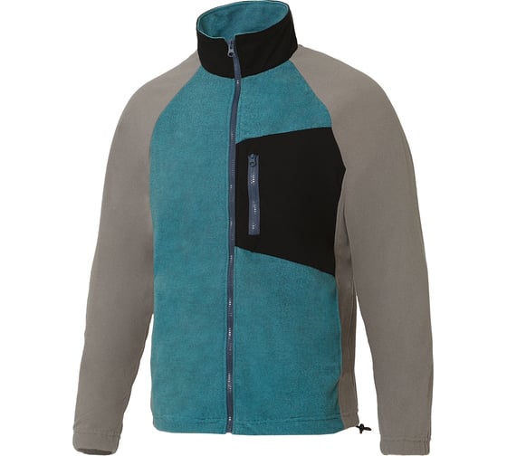 Изображение товара Толстовка комбинированная СОЮЗСПЕЦОДЕЖДА КОТПРОФИ (КОТПРОФИ) бирюза/серая, на молнии, размер 48-50, рост 182-188 2000000243580