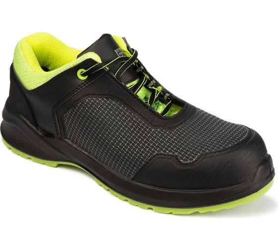 Изображение товара Полуботинки СОЮЗСПЕЦОДЕЖДА ТЕЙКЕР (TAKER) с композитным подноском и кевларовой стелькой, черные/зеленые, размер 43 2000000143149