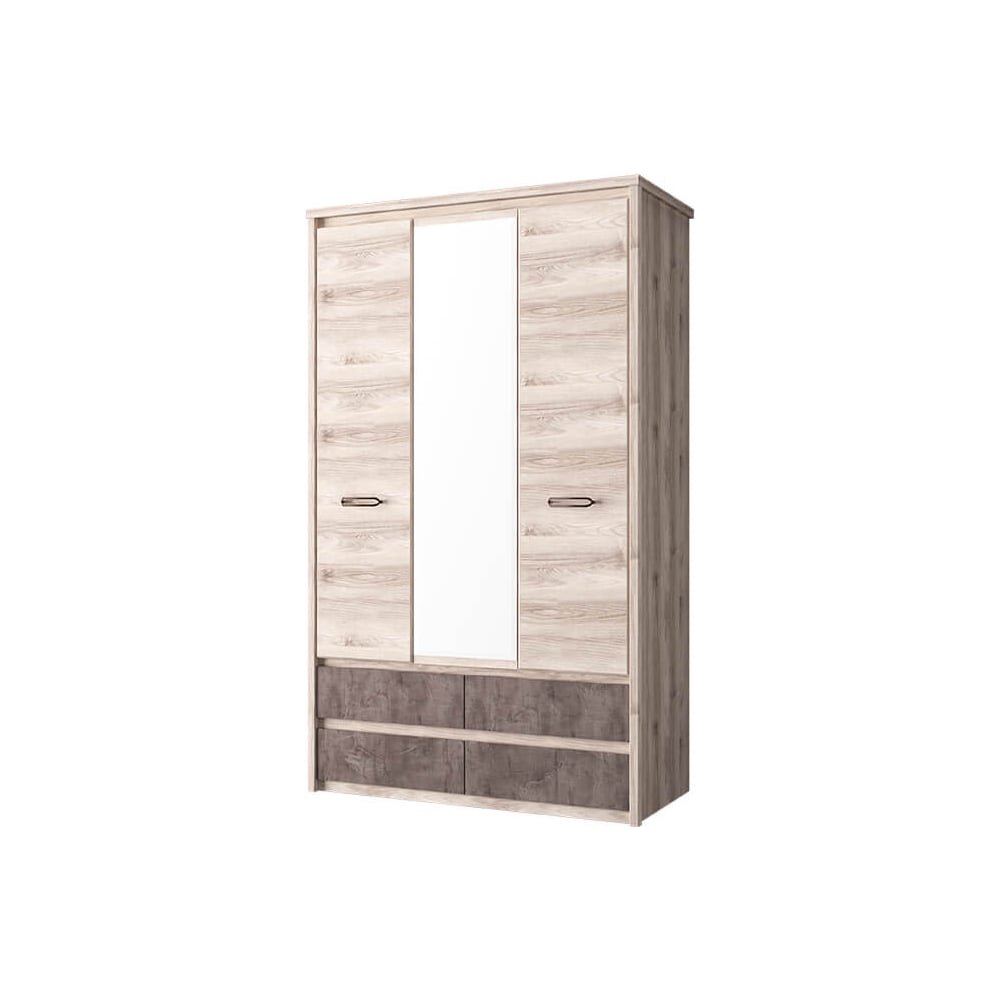 Изображение товара Шкаф Anrex 3DG4S Z с зеркалом и полками, цвет Каштан найроби/Оникс