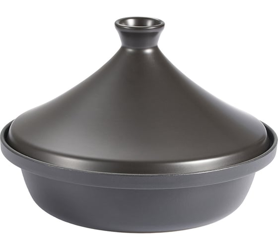 Изображение товара Таджин Gipfel AMEY чугунный с керамической крышкой, диам. 29 см. Цвет крышки: черный 51856