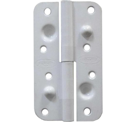 Изображение товара Петля Левша ПН1-130 накладная, противосъемная, белая, правая У1-7739.Бп