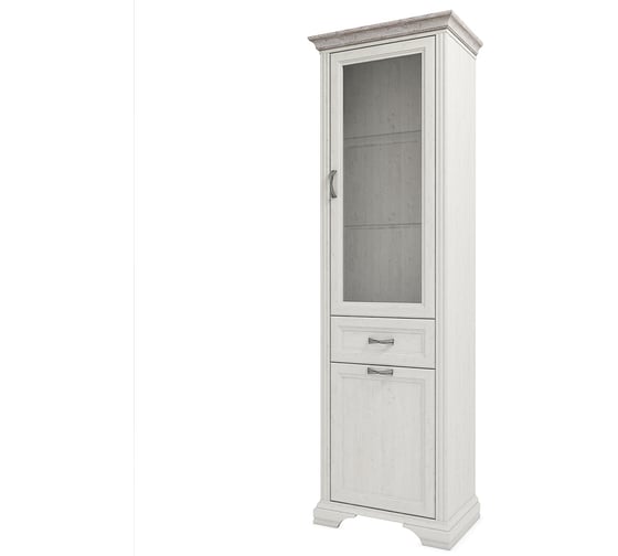 Изображение товара Шкаф с витриной Anrex 1V1D1S, MONAKO, цвет Сосна винтаж/дуб анкона 657130