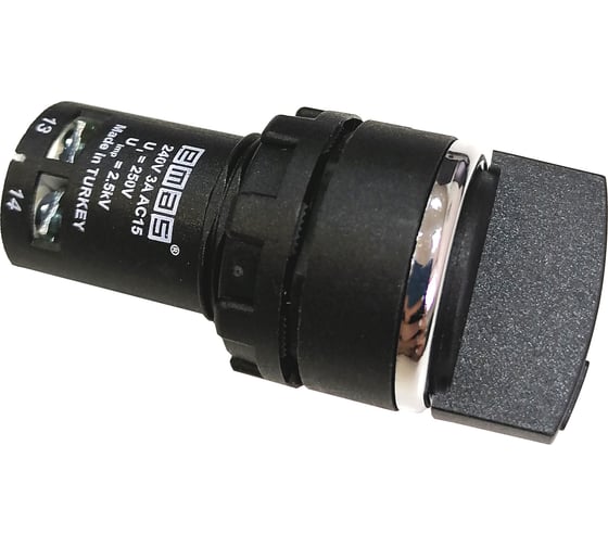 Изображение товара Моноблочный переключатель Emas 22мм, IP40, 1НО+1НЗ с фиксацией, 240В, 0,3А. MB102S20