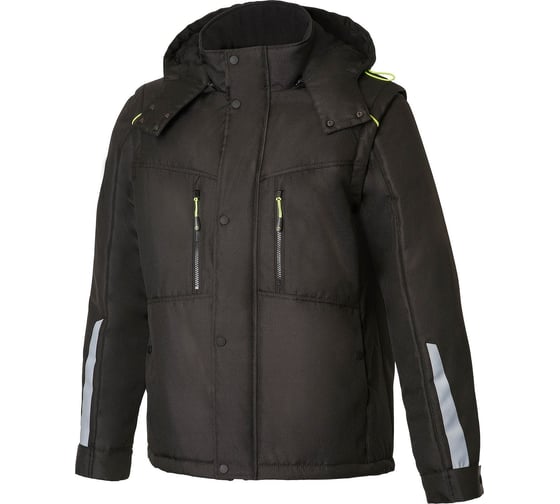 Изображение товара Куртка трансформер утепленная СОЮЗСПЕЦОДЕЖДА КОТКРУТ KOTKRUT черная, лимон, размер 48-50, рост 182-188 2000000231518