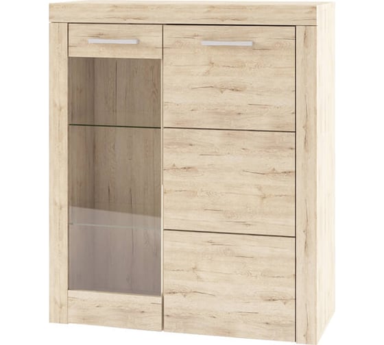 Изображение товара Шкаф-витрина Anrex 1V1D OSKAR, цвет дуб Санремо 643687