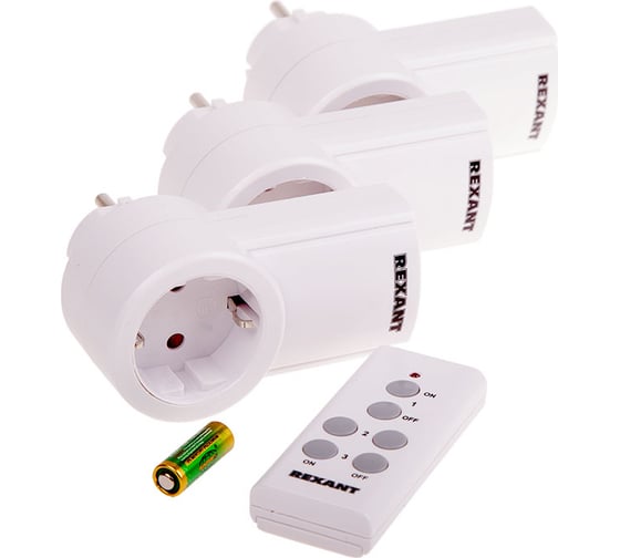 Изображение товара Радиоуправляемая розетка REXANT с пультом RX-003  10-6030