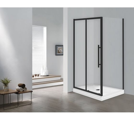 Изображение товара Ограждение душевое ESBANO ESF-128PS-B черный ESOGF128PSB