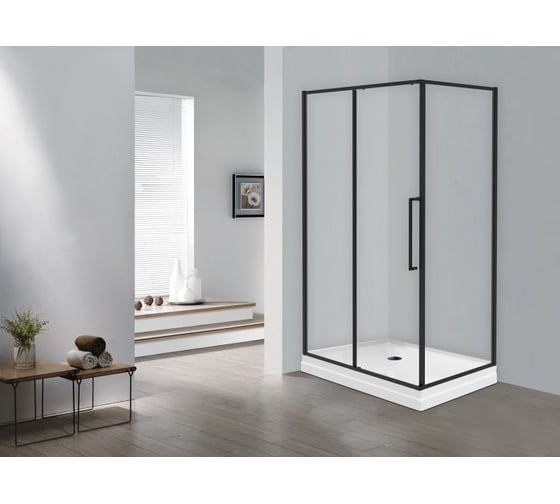 Изображение товара Ограждение душевое ESBANO ESS-108PS-B черный ESOGS108PSB