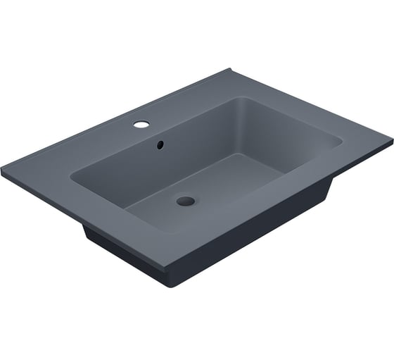Изображение товара Раковина для ванной полувстраиваемая Uperwood Parma Quartz_85 см, серая матовая, бетон 291003010
