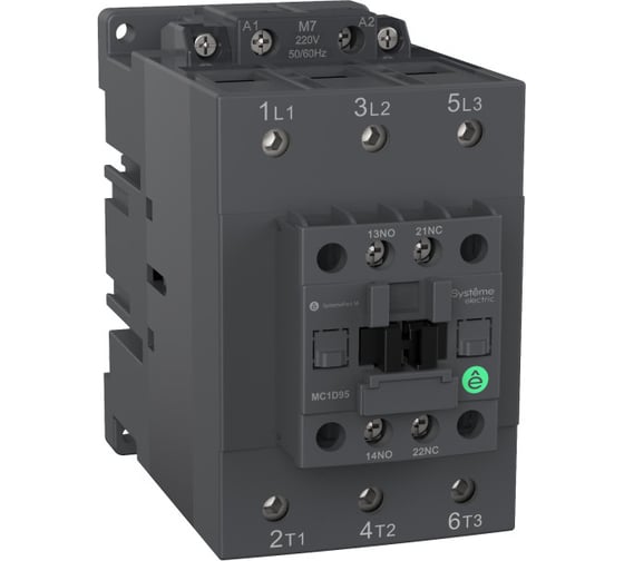 Изображение товара Контактор Systeme Electric MC1D 3п 95А кат. 110-250В AC/DC 1НО+1НЗ SE MC1D95KUE