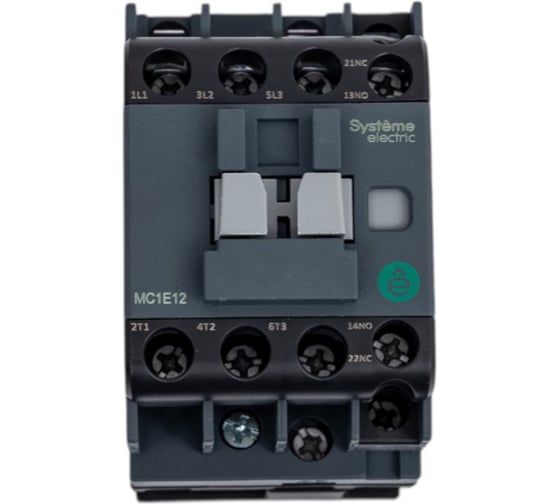 Изображение товара Контактор Systeme Electric MC1E 3п 12А кат. 220В/230В AC 1НО+1НЗ SE MC1E12M7