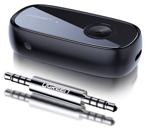 Изображение товара Адаптер Ugreen CM279 Bluetooth 5.0 Receiver Audio Adapter APTX с микрофоном, цвет: черный 70304