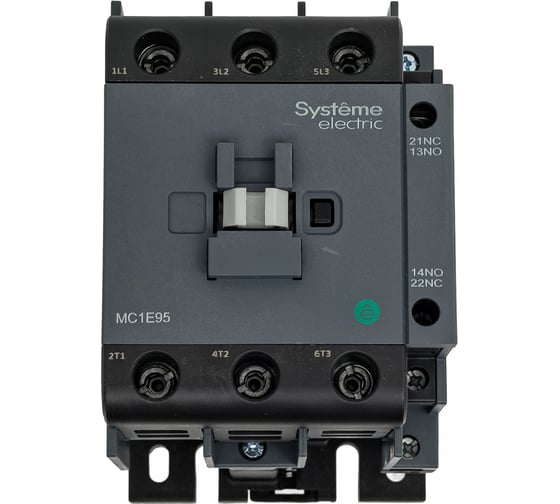 Изображение товара Контактор Systeme Electric MC1E 3п 95А кат. 220В/230В AC 1НО+1НЗ SE MC1E95M7