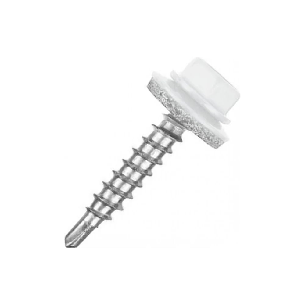 Изображение товара Саморез STEELREX Р4.8×29 мм с пресс-шайбой, RAL9003, 70 шт