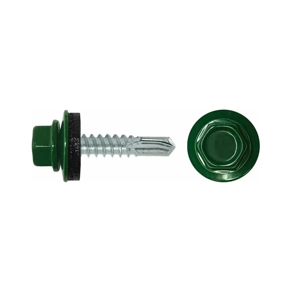 Изображение товара Саморез для кровли STEELREX RAL6005 4.8x29, 70 шт.