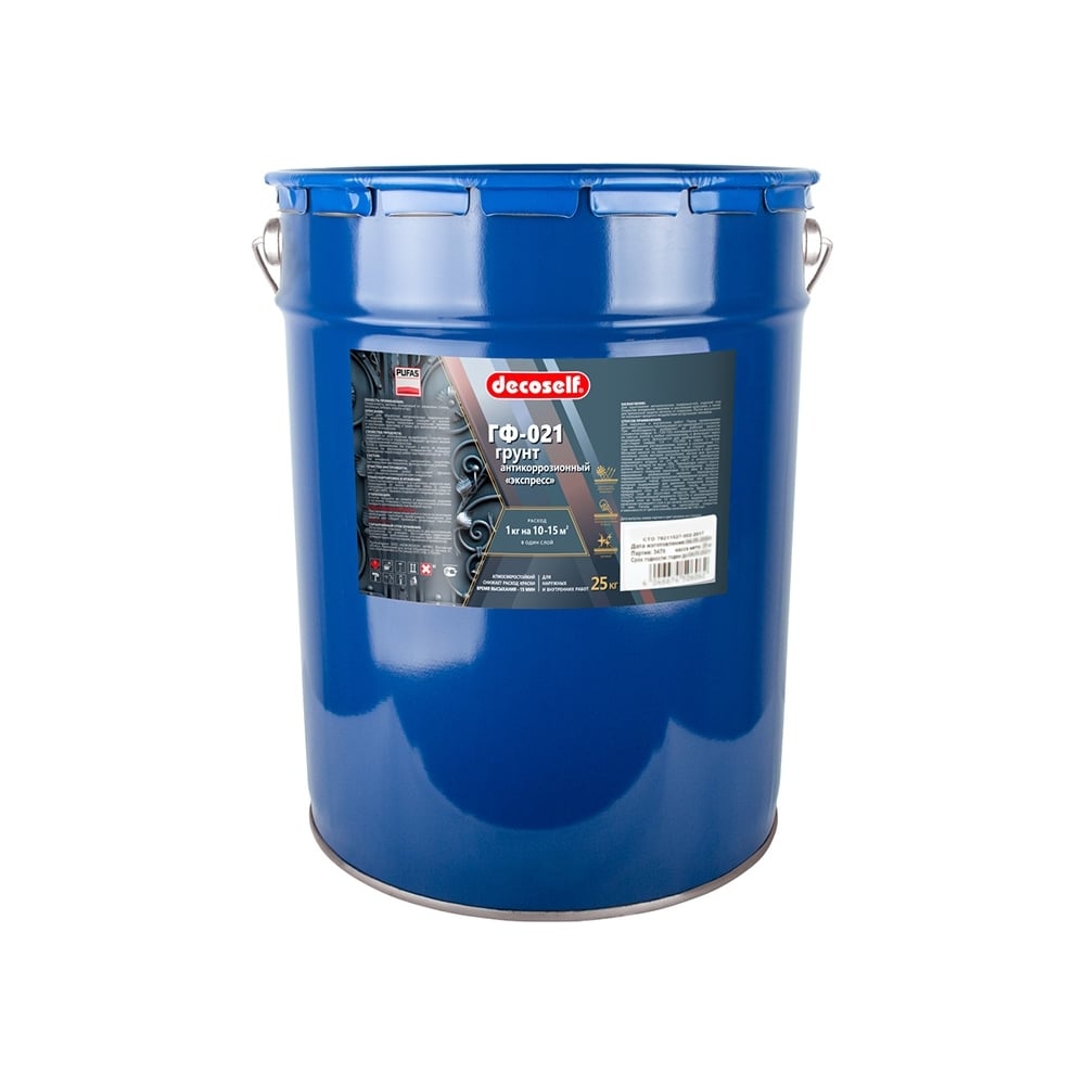 Изображение товара Грунт Pufas ГФ-021 черная экспресс для дерева и металла 25кг