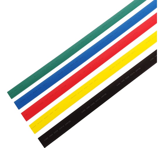 Изображение товара Термоусаживаемые трубки REXANT 20,0/10,0 мм, набор пять цветов, упаковка 25 шт. по 1 м 29-0170