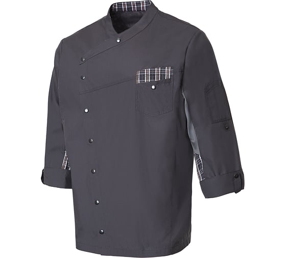 Изображение товара Поварской китель мужской СОЮЗСПЕЦОДЕЖДА РИСТРЕТТО ШЕФ Лайт графит, размер 44-46 2000000242712