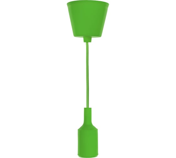 Изображение товара Патрон REXANT E27 силиконовый со шнуром 1 м зеленый 11-8886