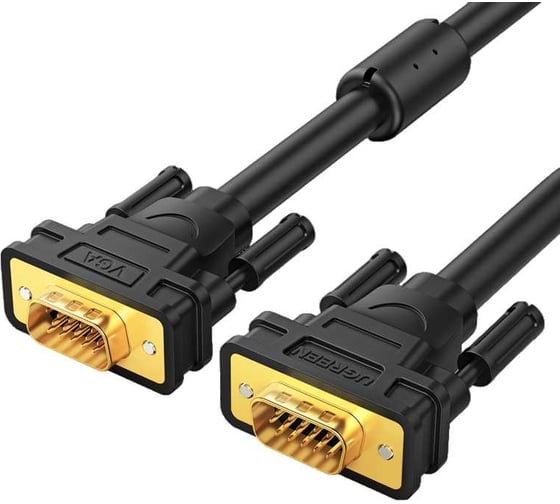 Изображение товара Кабель Ugreen VG101 (11646) VGA Male to Male Cable. Длина: 2м. Цвет: черный 11646_