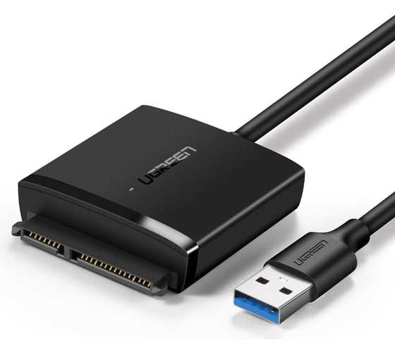 Изображение товара Конвертер Ugreen CM257  USB 3.0 A To 3.5''/2.5" SATA Converter. Цвет: черный 60561