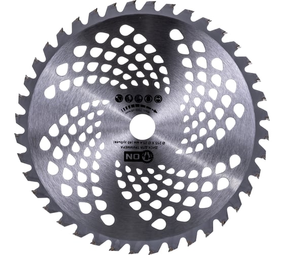 Изображение товара Диск c твердосплавными напайками (255х25.4 мм; 40 зубьев) для триммера ON 15-01-215