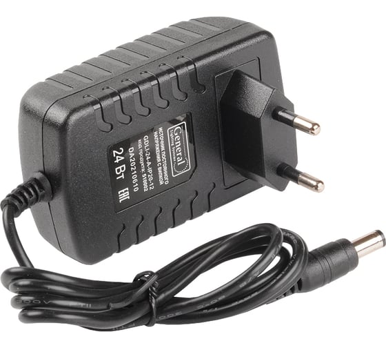 Изображение товара Источник постоянного напряжения с вилкой для светодиодной ленты General Lighting Systems 24Вт 110-240В IP20 GDLI-24-A-IP20-12 510002