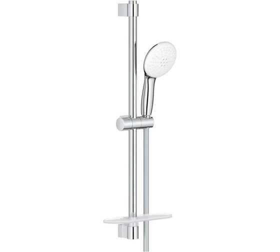 Изображение товара Душевой набор GROHE Tempesta 110 с полочкой, 2 режима струи, круглый ручной душ, штанга 600 мм, шланг 1750 мм, 7.4 л/мин, хром 26638003 00000138276
