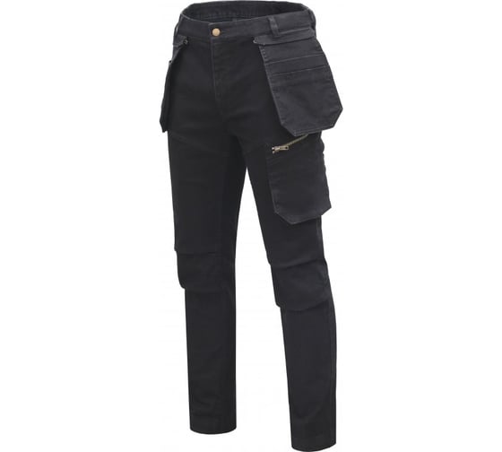 Изображение товара Брюки рабочие джинсовые HOEGERT TECHNIK ESDORF черные S (48) HT5K935-S
