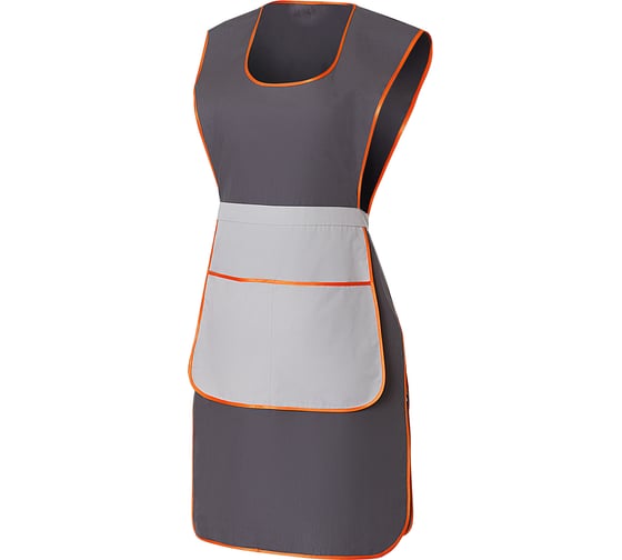 Изображение товара Фартук СОЮЗСПЕЦОДЕЖДА КЛИНПЛЕКС ВИТА Лайт графит/светло-серый/оранжевый, размер 56-62 2000000224237