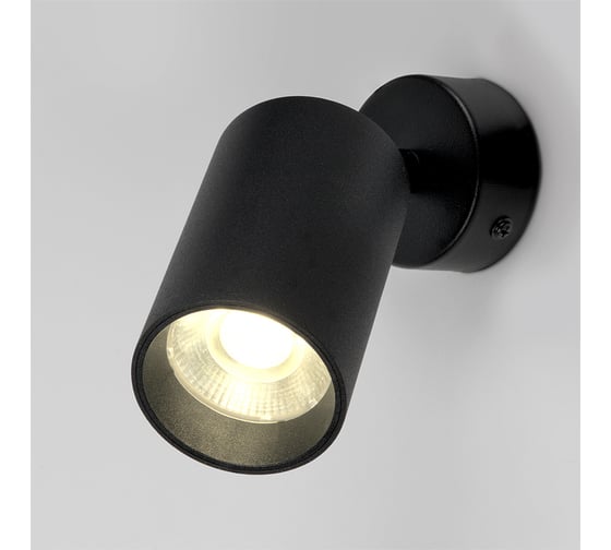 Изображение товара Светодиодный накладной поворотный светильник спот General Lighting Systems 18Вт, 4000К, Нейтральный белый, 60х100мм, черный GLC-18-IP40-M-B-4 581905