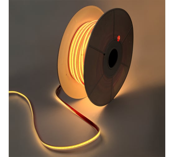 Изображение товара Лента светодиодная General Lighting Systems GLS-COB-288-10-220-IP67-NW-3 50м без токоведущих жил 10Вт/м 220В 10мм 288диод/м 920Лм/м IP67 3000К-теплый белый 504021