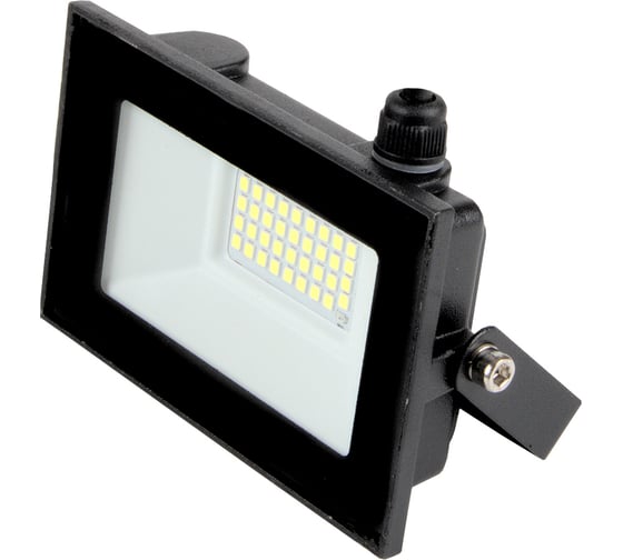 Изображение товара Светодиодный прожектор с датчиком освещенности General Lighting Systems 30Вт 2150Лм 6500К Холодный белый свет IP65 Черный GTAB-S1-30BT-IP65-6 403223