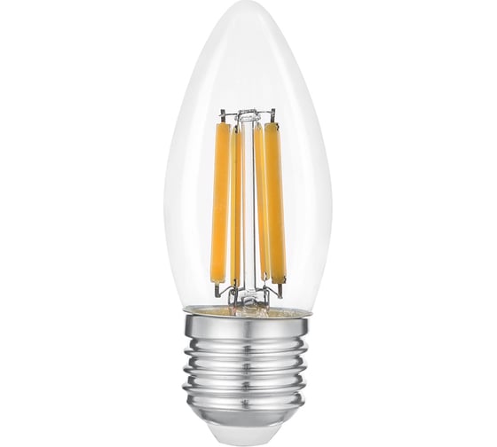 Изображение товара Светодиодная лампа General Lighting Systems Филамент прозрачный E27 20Вт 1350Лм 4500К Нейтральный белый свет Свеча GLDEN-CS-20-230-E27-4500 661510